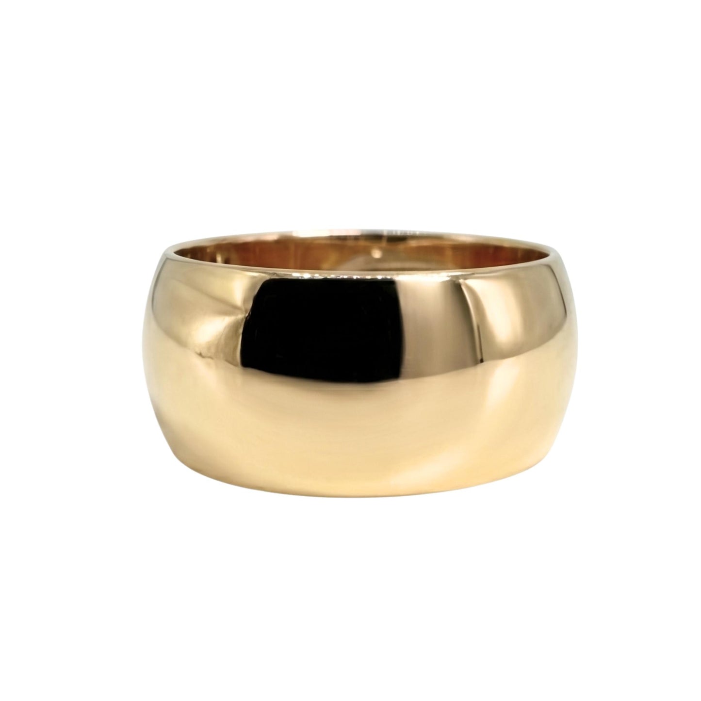 Art Deco Diamond 14k Gold Platinum Cigar Band Ring