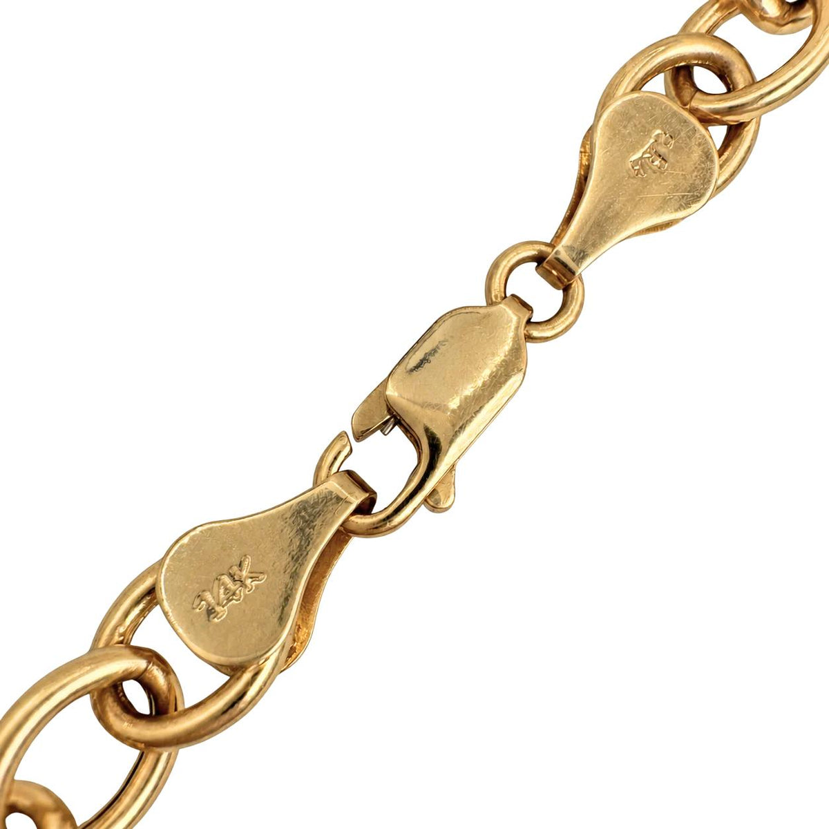 Vintage 14k Yellow Gold Cable Link Bracelet