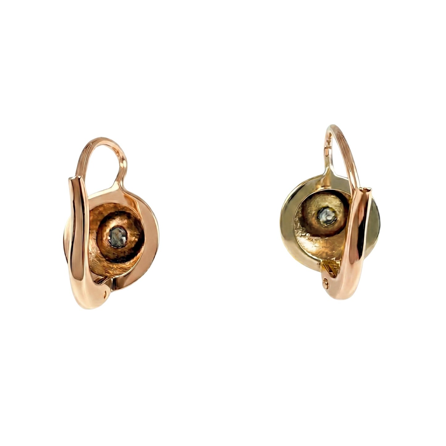 Victorian Diamond 18k Antique Gold Star Earrings