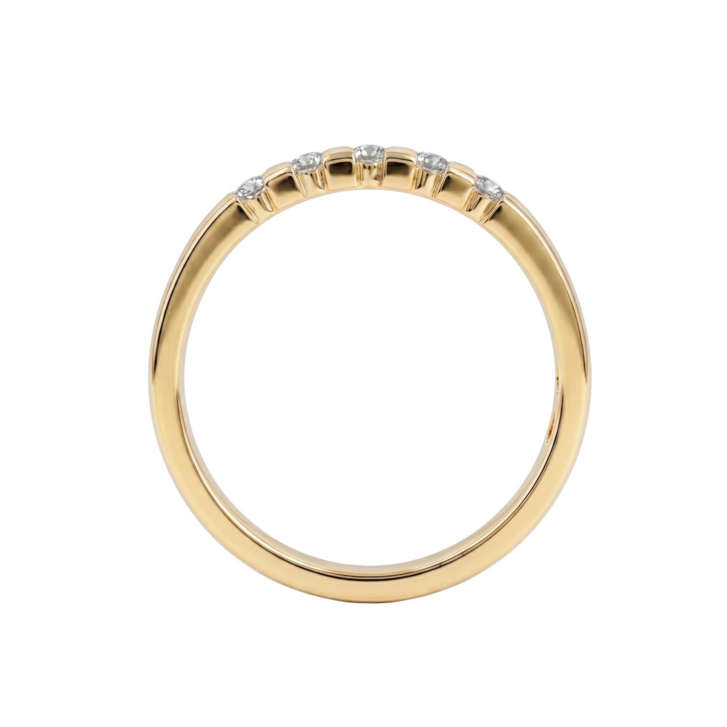 Vintage Diamond 18k Yellow Gold Band Ring