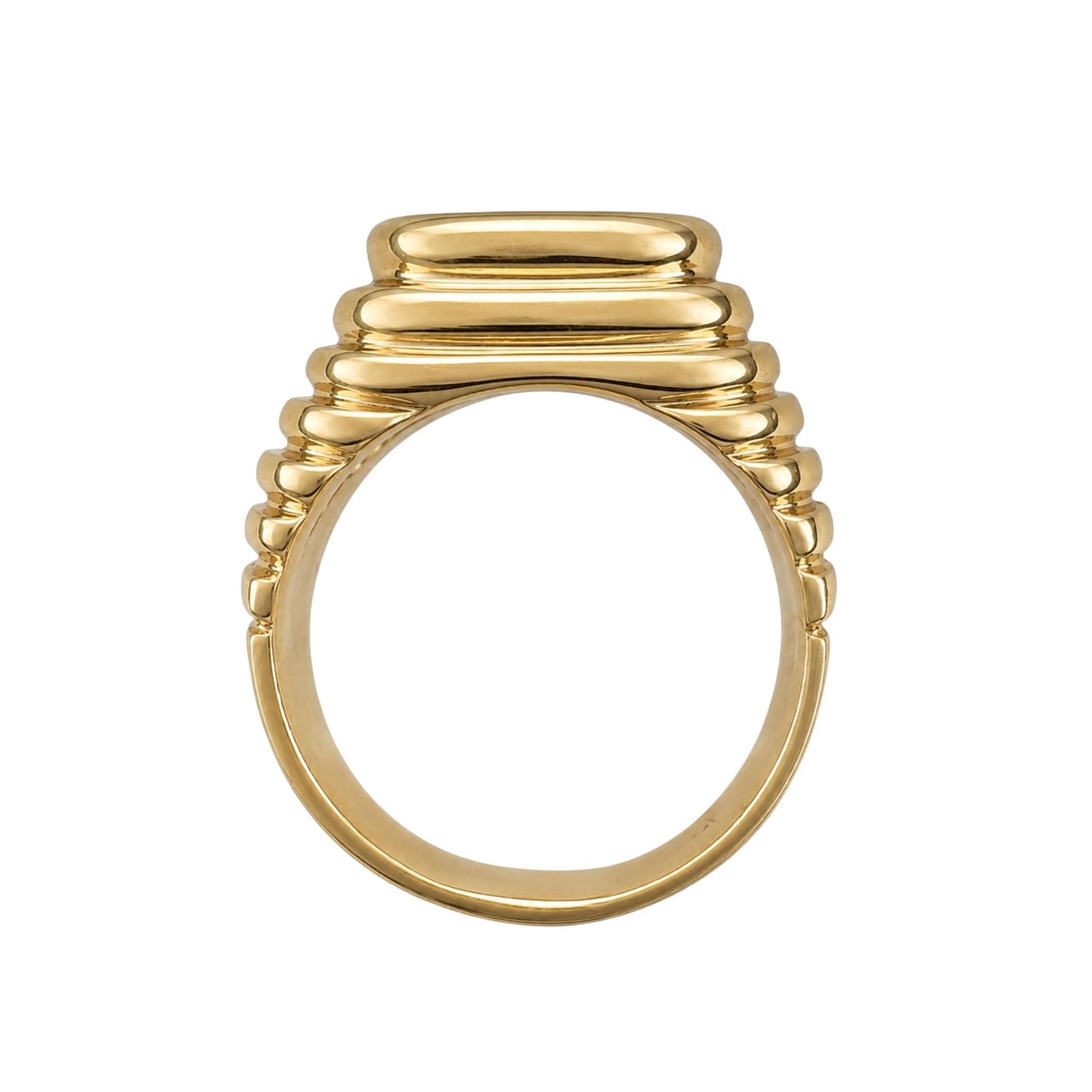 Vintage Diamond 14k Yellow Gold Signet Ring