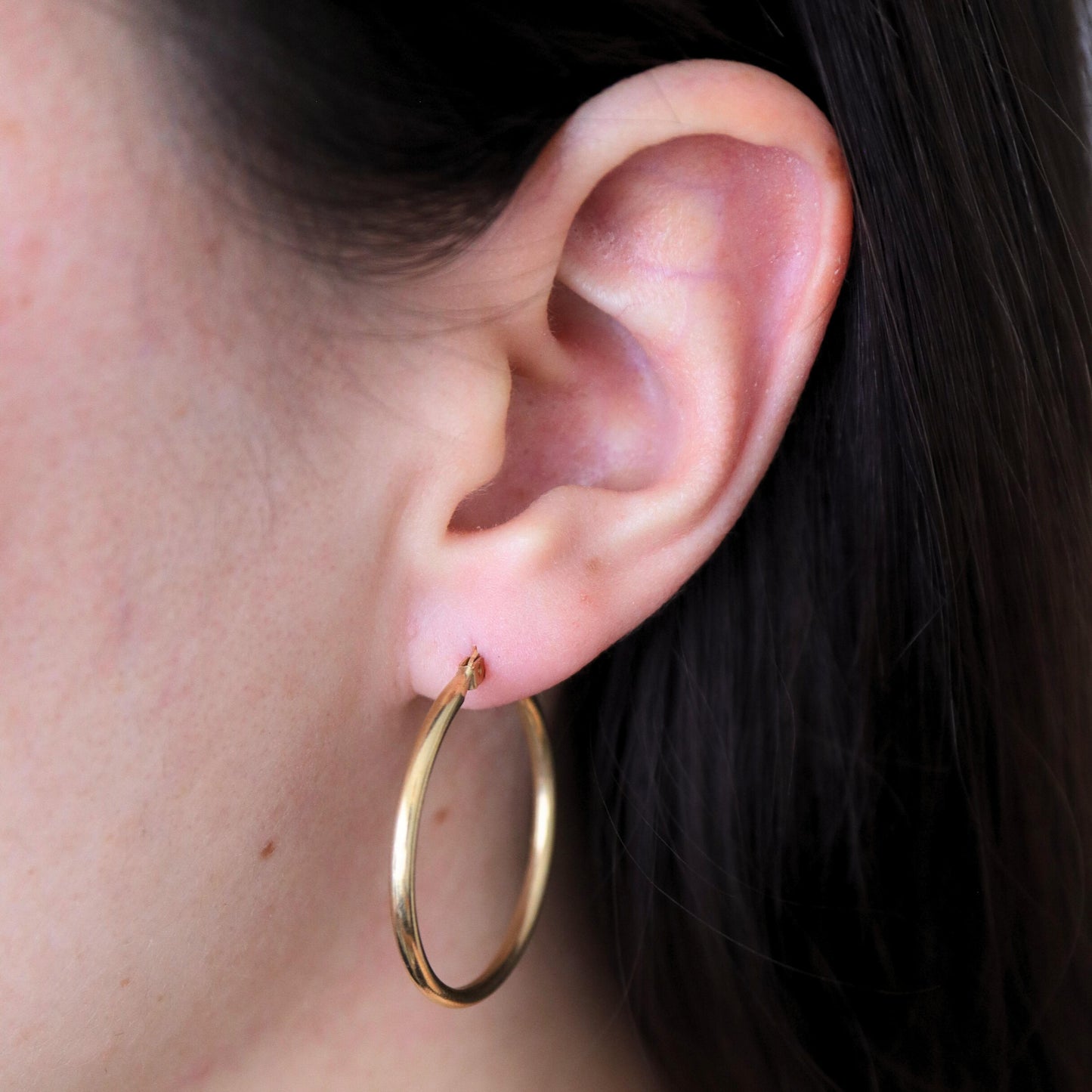 Vintage 14k Yellow Gold Hoop Earrings