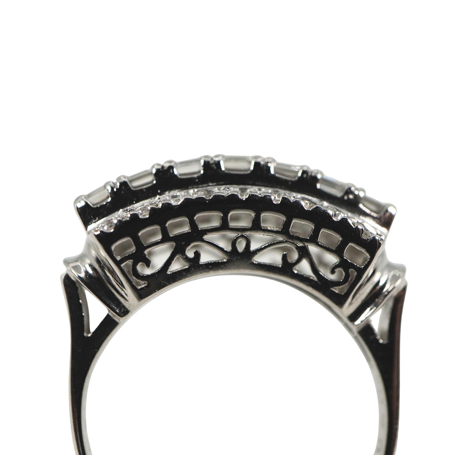 Vintage Diamond Platinum Band Ring