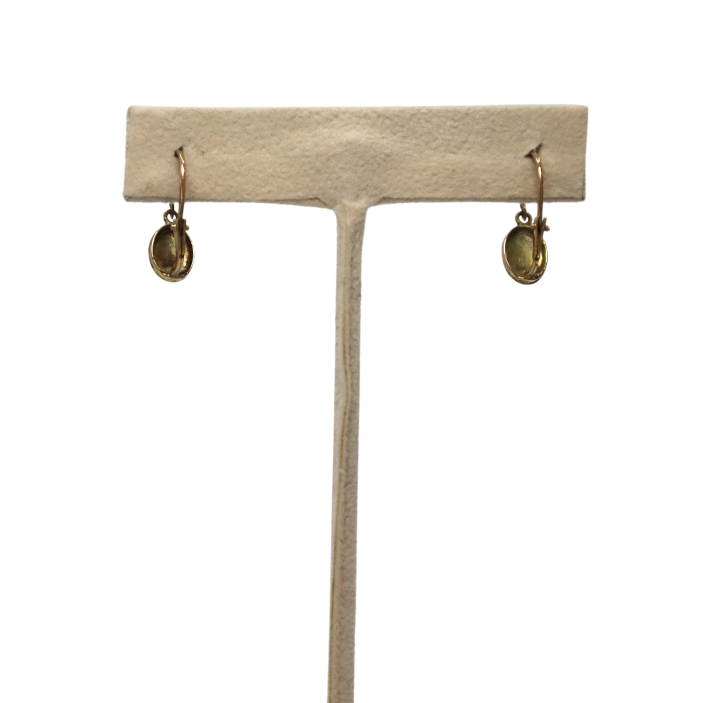 Victorian 10k Rose Gold Signet Drop Earrings