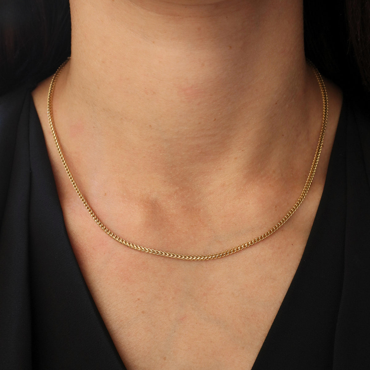 Vintage Italian 14k Yellow Gold Franco Chain