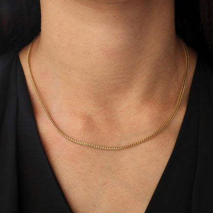 Vintage Italian 14k Yellow Gold Franco Chain
