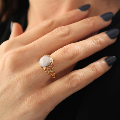 Vintage Star Sapphire 14k Yellow Gold Ring