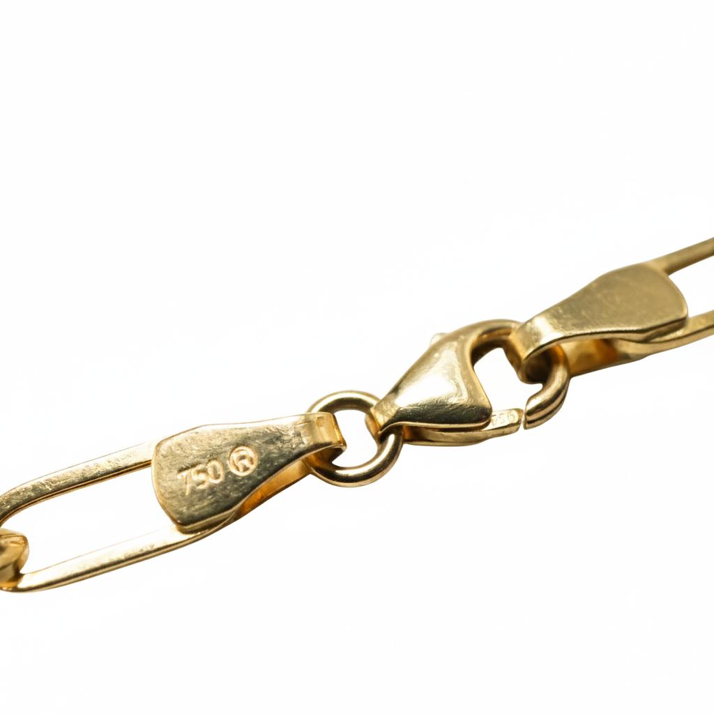 Vintage 18k Yellow Gold Paperclip Link Bracelet