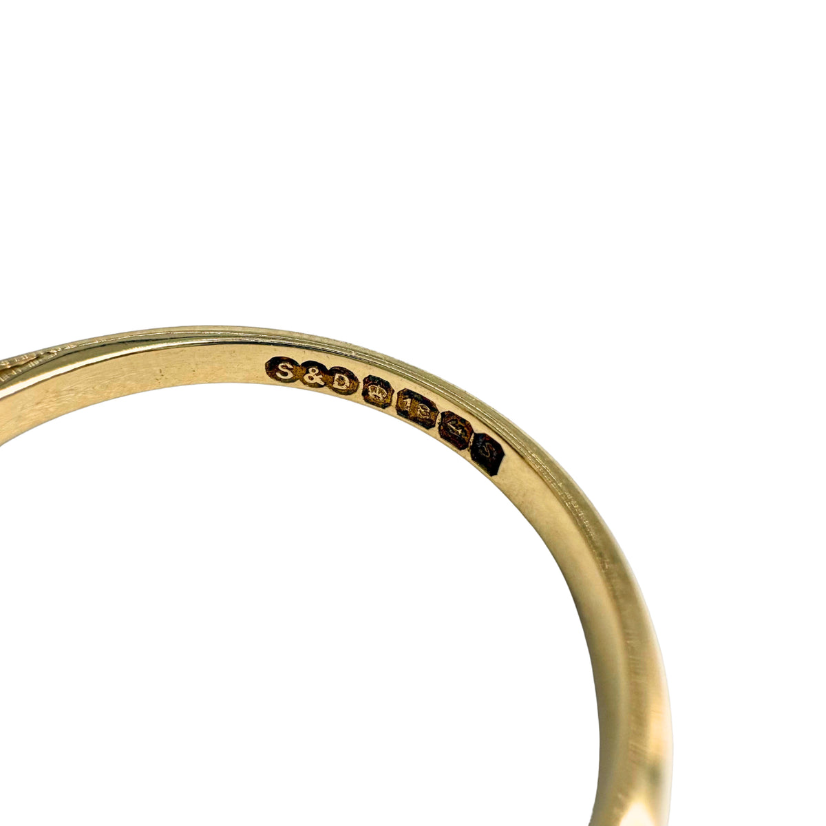 Mid Century English Sapphire Diamond 18k Cluster Ring