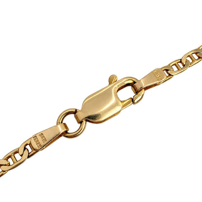 Vintage Italian 14k Yellow Gold Flat Mariner Bracelet
