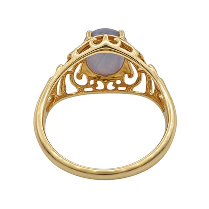 Vintage Star Sapphire 14k Yellow Gold Ring