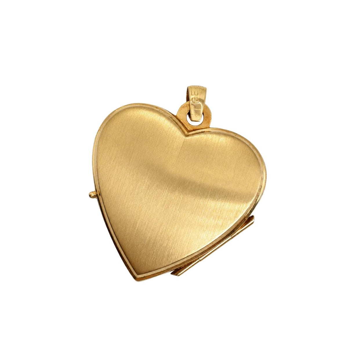 Mid Century 14k Yellow Gold Flower Heart Locket