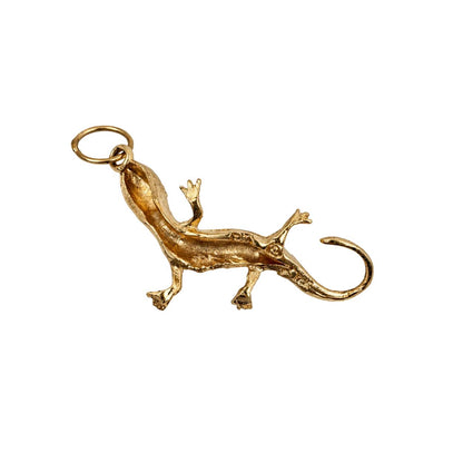 Vintage 14k Yellow Gold Lizard Charm
