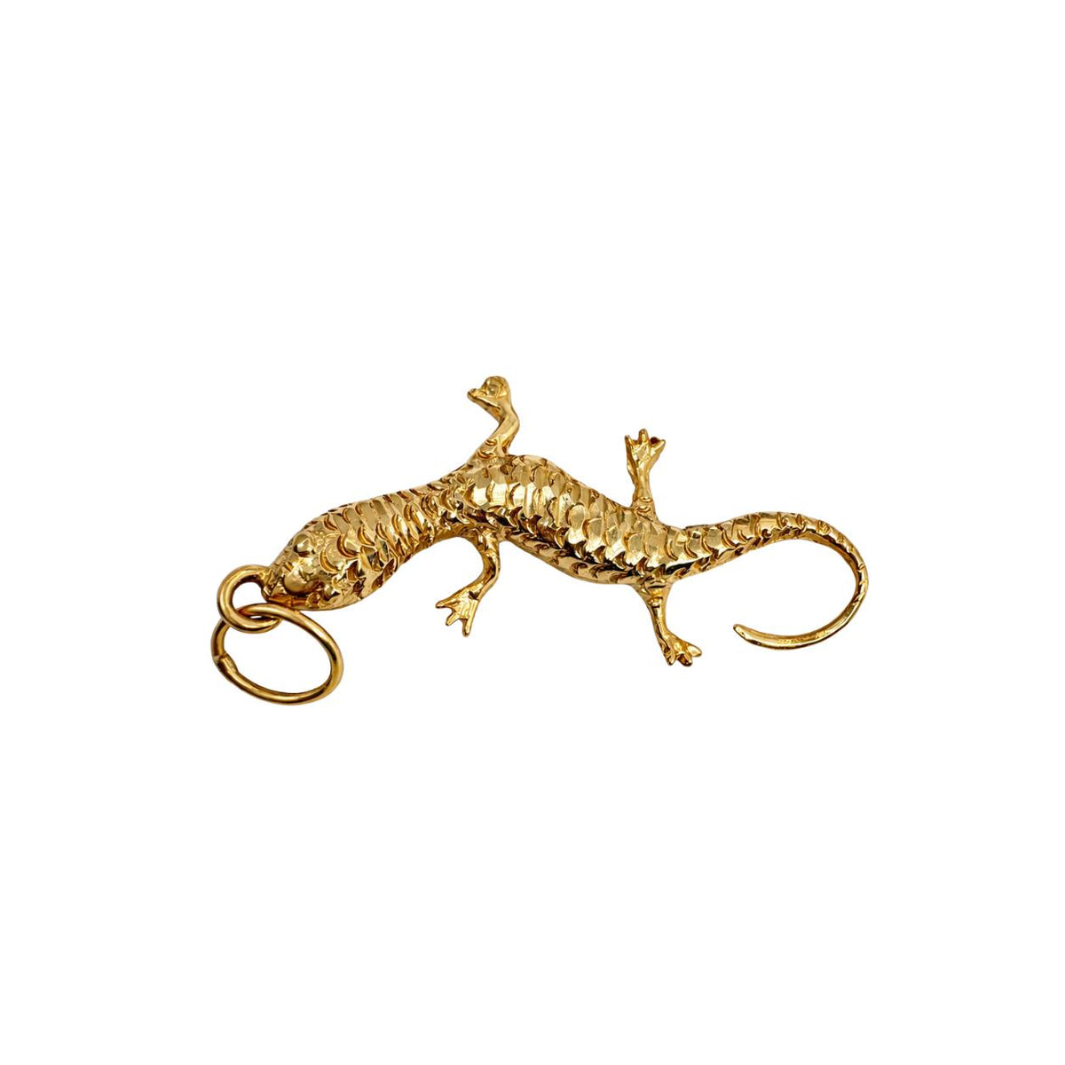 Vintage 14k Yellow Gold Lizard Charm