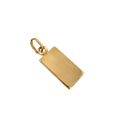 Vintage Italian 14k Yellow Gold Bar Charm