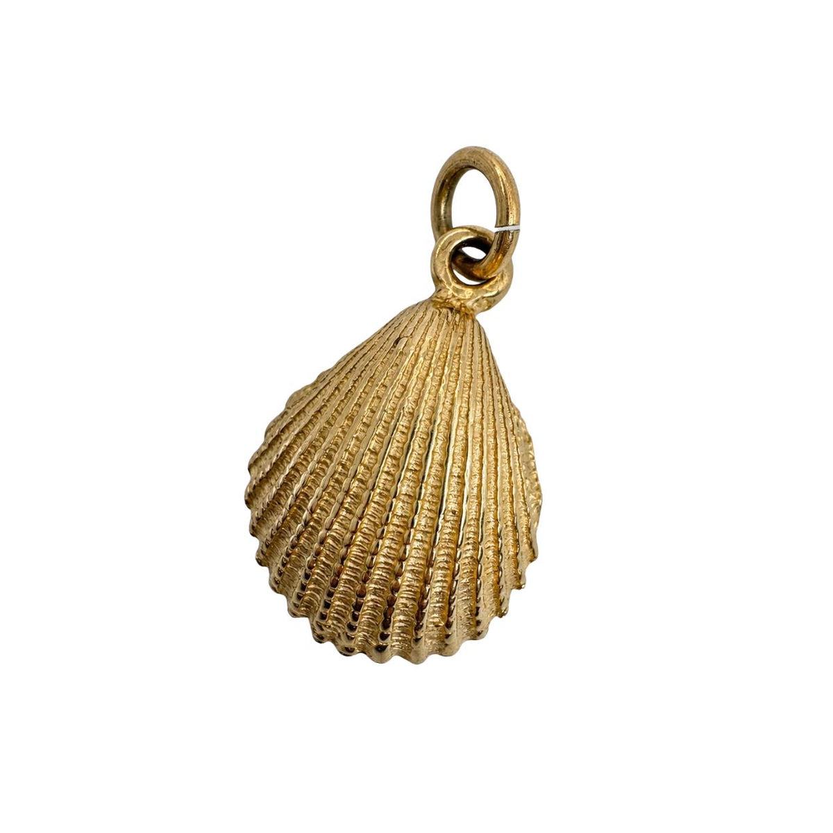 Vintage 14k Yellow Gold Shell Charm