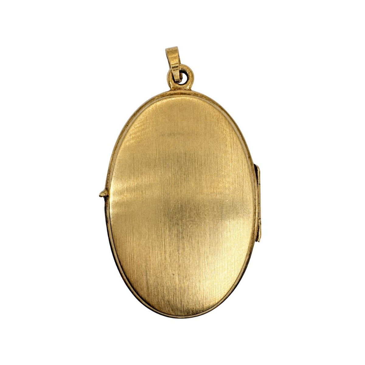 Mid Century 14k Yellow Gold Oval Locket