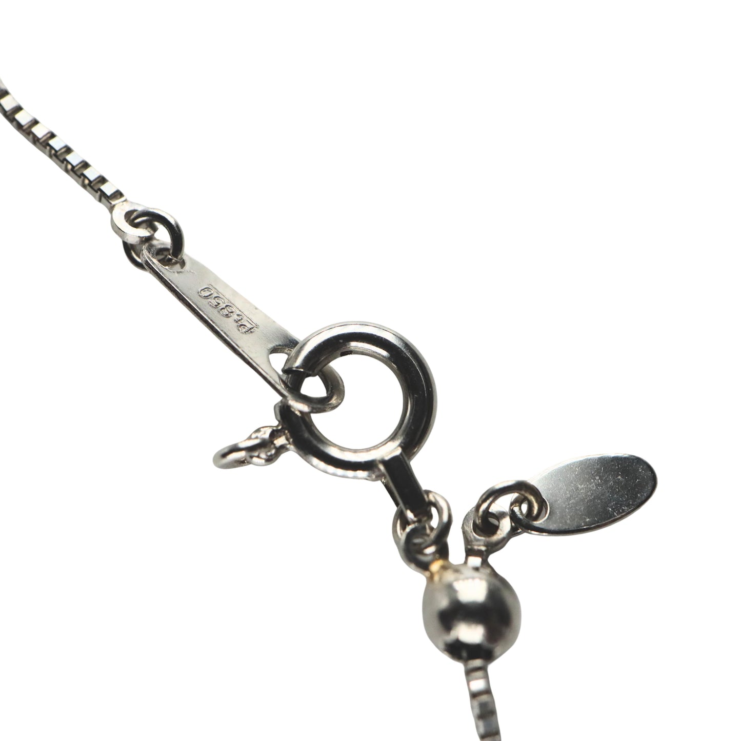 Vintage Sapphire Diamond Platinum Halo Pendant Necklace