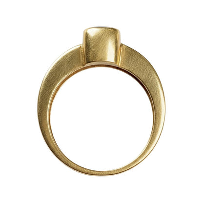 Vintage Green Sapphire Diamond 14k Yellow Gold Ring