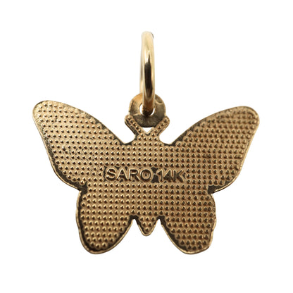 Vintage 14k Yellow Gold Butterfly Charm