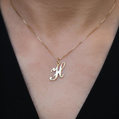 Vintage 14k Yellow Gold H Initial Charm