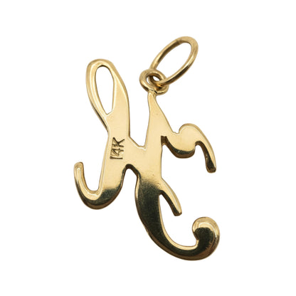 Vintage 14k Yellow Gold H Initial Charm