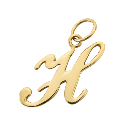 Vintage 14k Yellow Gold H Initial Charm