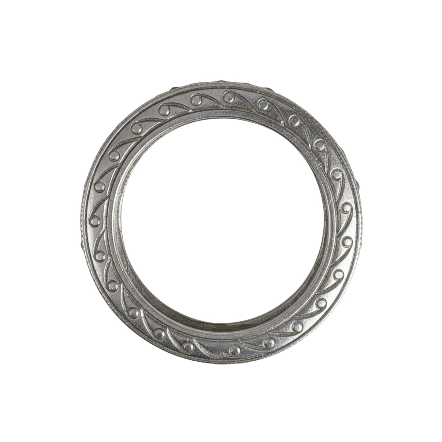 Art Deco Inspired Diamond Sapphire 14k White Gold Half Eternity Band