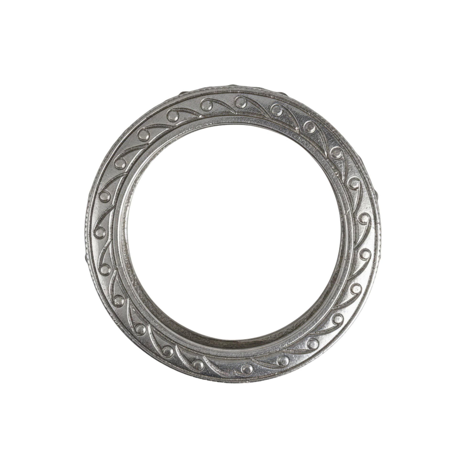 Art Deco Inspired Diamond Sapphire 14k White Gold Half Eternity Band