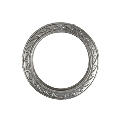 Art Deco Inspired Diamond Sapphire 14k White Gold Half Eternity Band