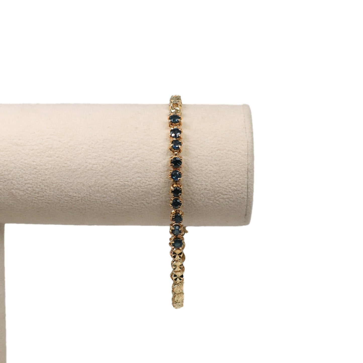 Vintage Sapphire 14k Yellow Gold Bracelet
