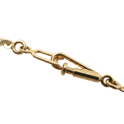 Vintage Diamond 14k Yellow Gold Three Stone Bezel Necklace