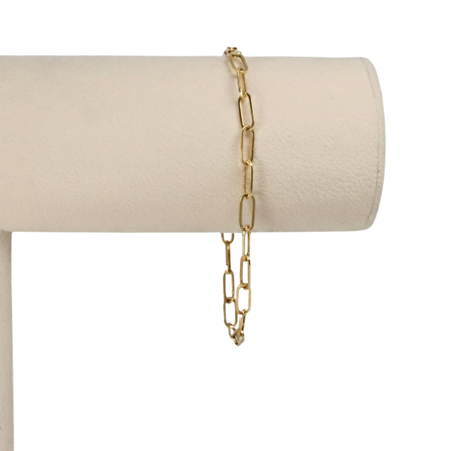 Vintage 18k Yellow Gold Paperclip Link Bracelet