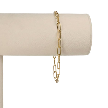 Vintage 18k Yellow Gold Paperclip Link Bracelet