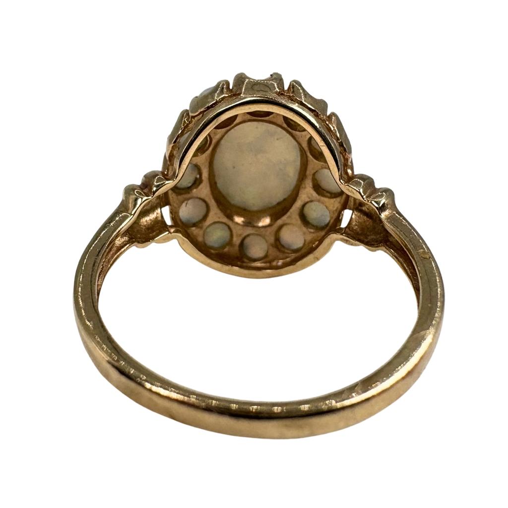 Vintage Opal 10k Yellow Gold Cluster Ring