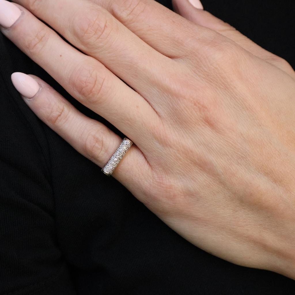 Vintage Diamond 14k Two Tone Bar Ring