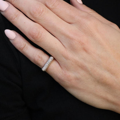Vintage Diamond 14k Two Tone Bar Ring