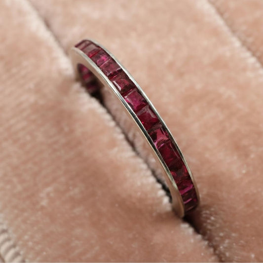 Art Deco Ruby Platinum Eternity Band