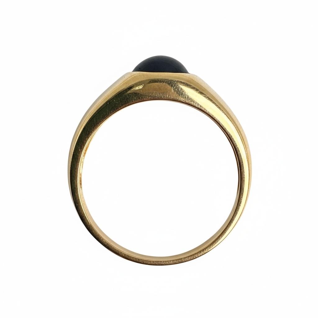 Vintage Sapphire Diamond 18k Yellow Gold Ring
