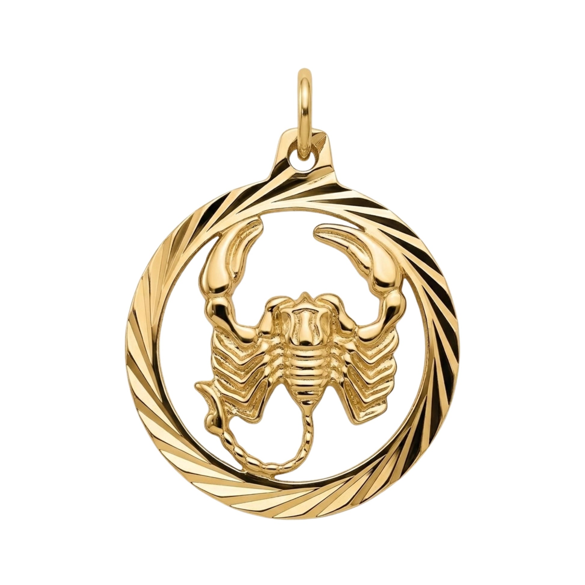 Mid Century 14k Yellow Gold Scorpio Pendant