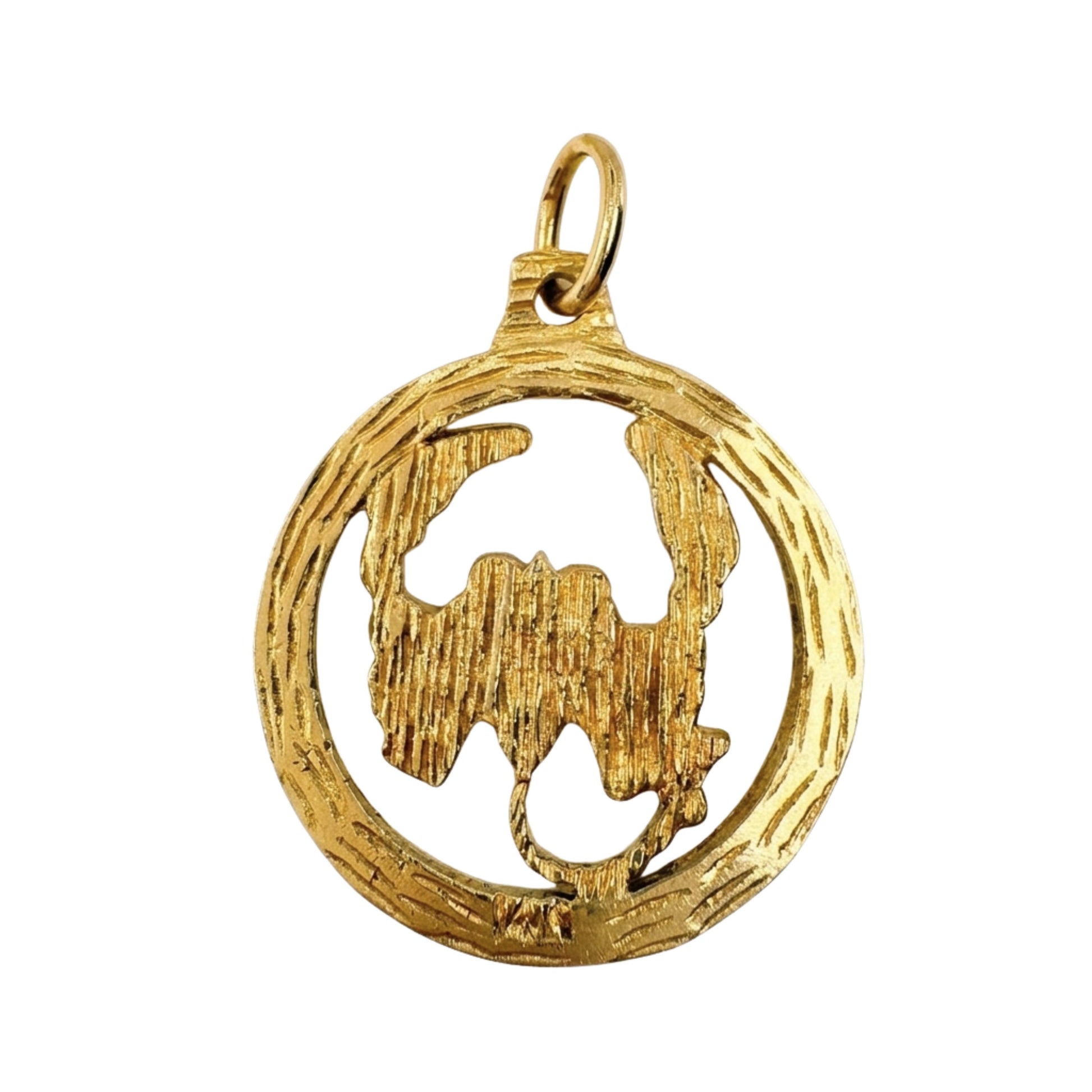 Mid Century 14k Yellow Gold Scorpio Pendant