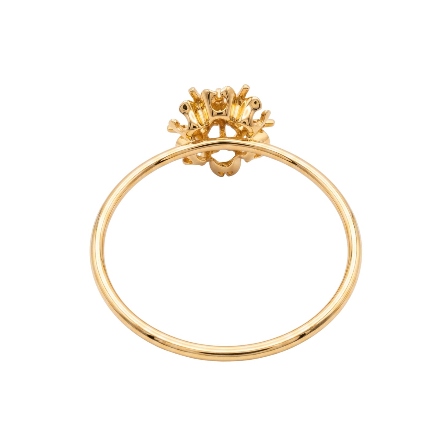 Victorian Diamond 10k Yellow Gold Stick Pin Ring