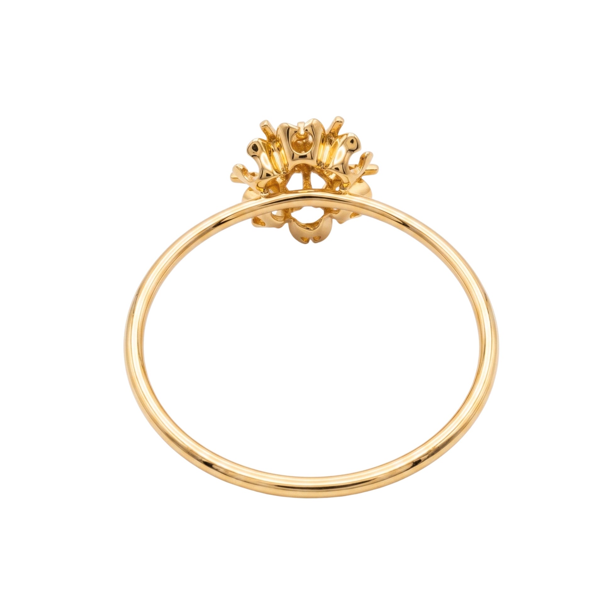 Victorian Diamond 10k Yellow Gold Stick Pin Ring