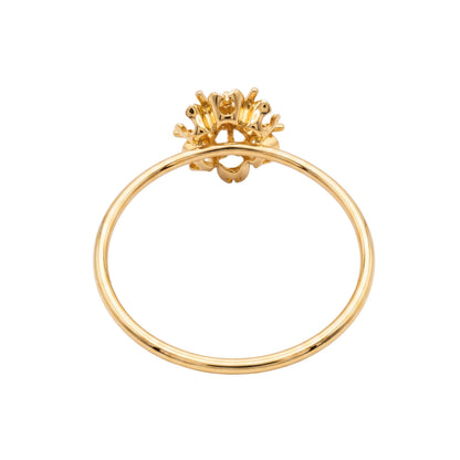 Victorian Diamond 10k Yellow Gold Stick Pin Ring