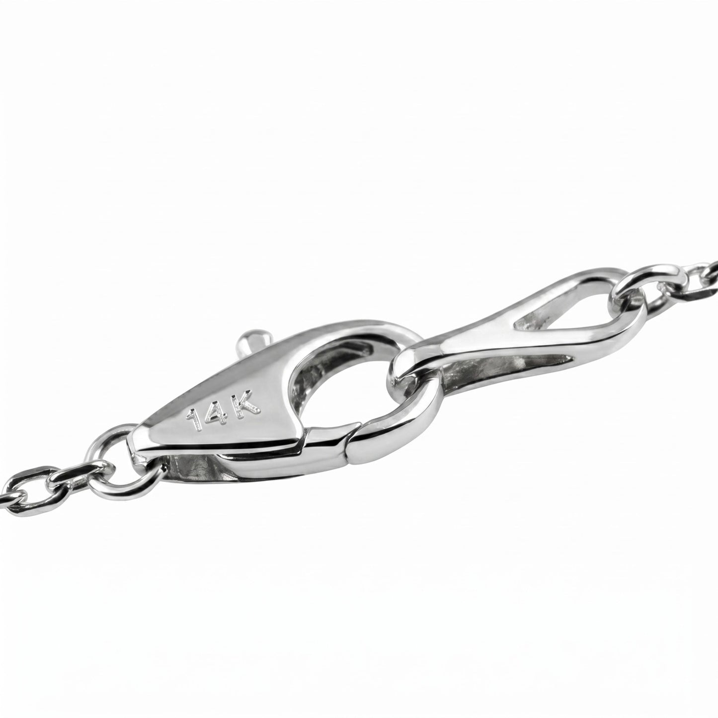 Contemporary Diamond 14k White Gold Station Necklace