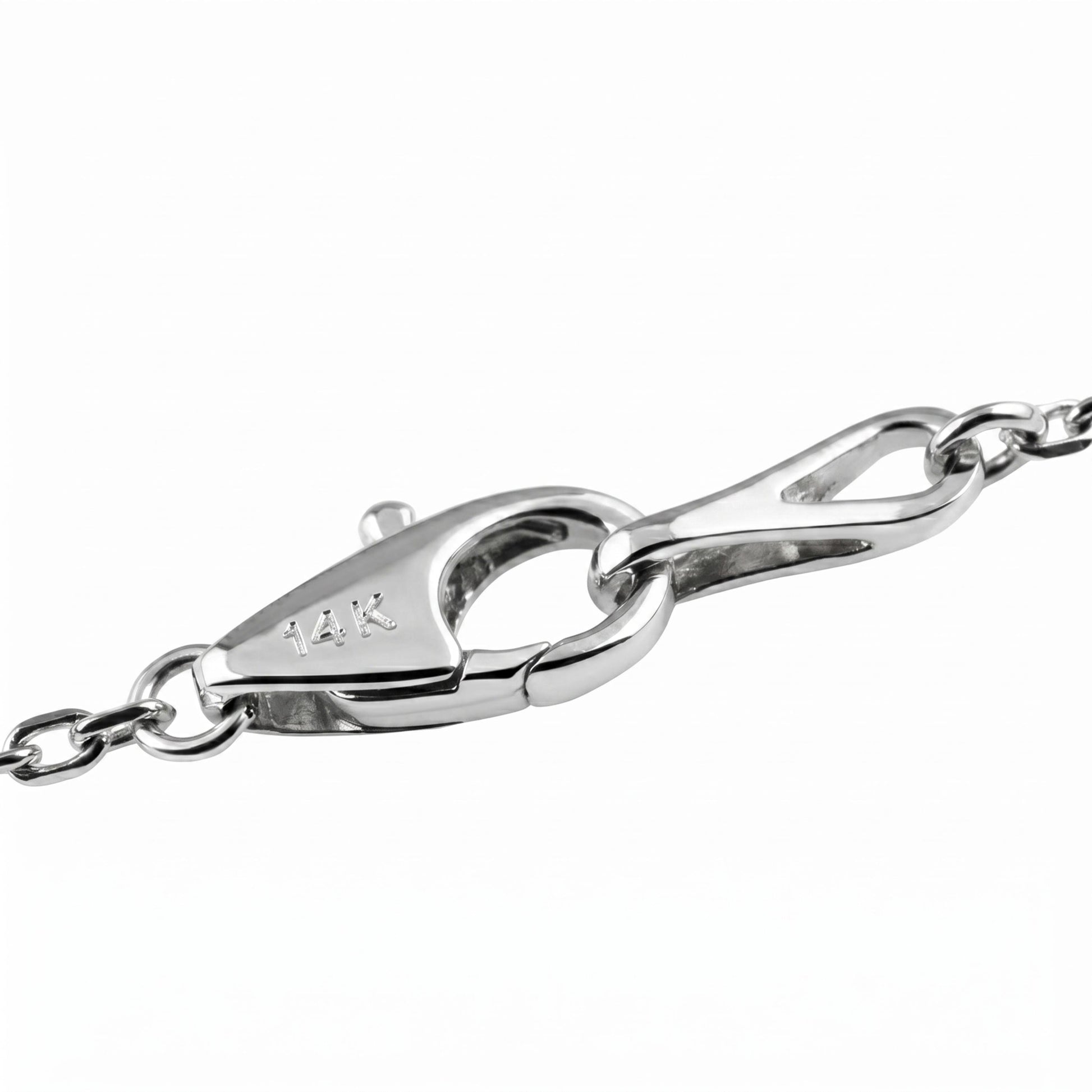 Contemporary Diamond 14k White Gold Station Necklace
