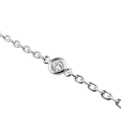 Contemporary Diamond 14k White Gold Station Necklace