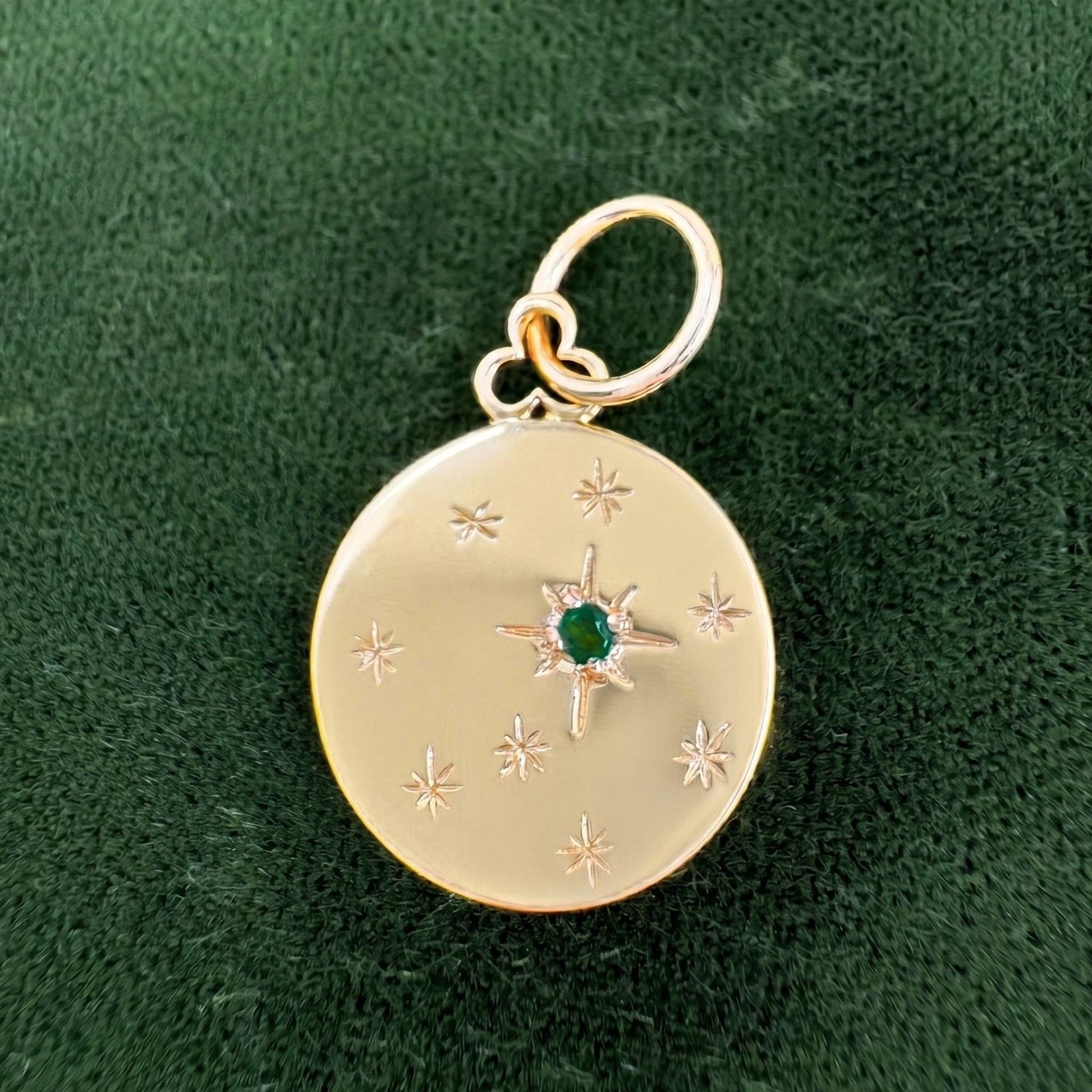 Devon Woodhill Emerald Yellow Gold Charm
