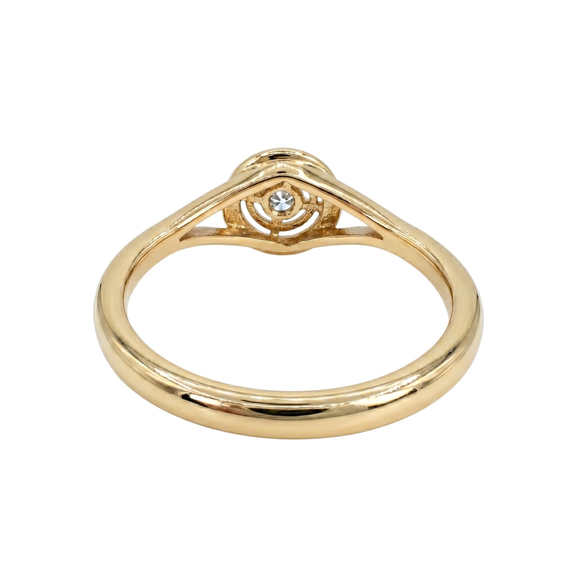 Art Deco Diamond 14k Platinum Target Ring