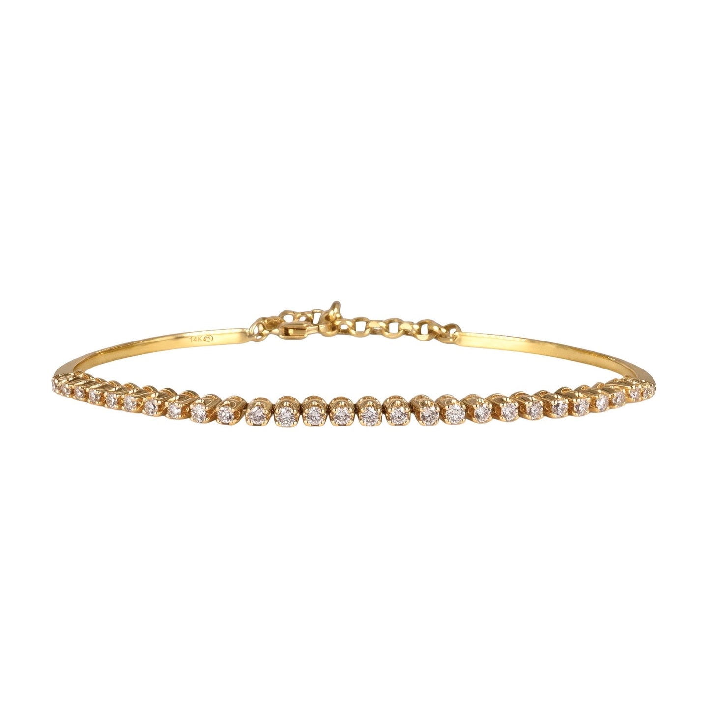 Vintage Diamond 14k Yellow Gold Line Bracelet